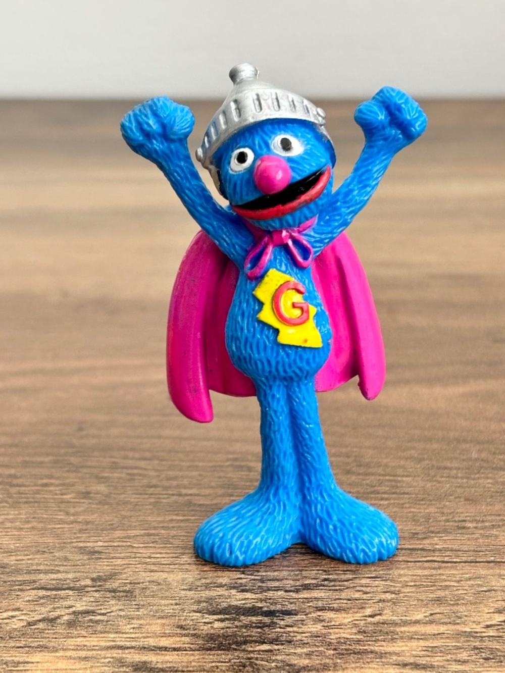 VINTAGE 1997 Sesame Street Super Grover Figure TYCO Preschool Toy Jim Henson PVC